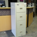 Beige FireKing Turtle 4 Drawer Fire Proof Locking File Cabinet